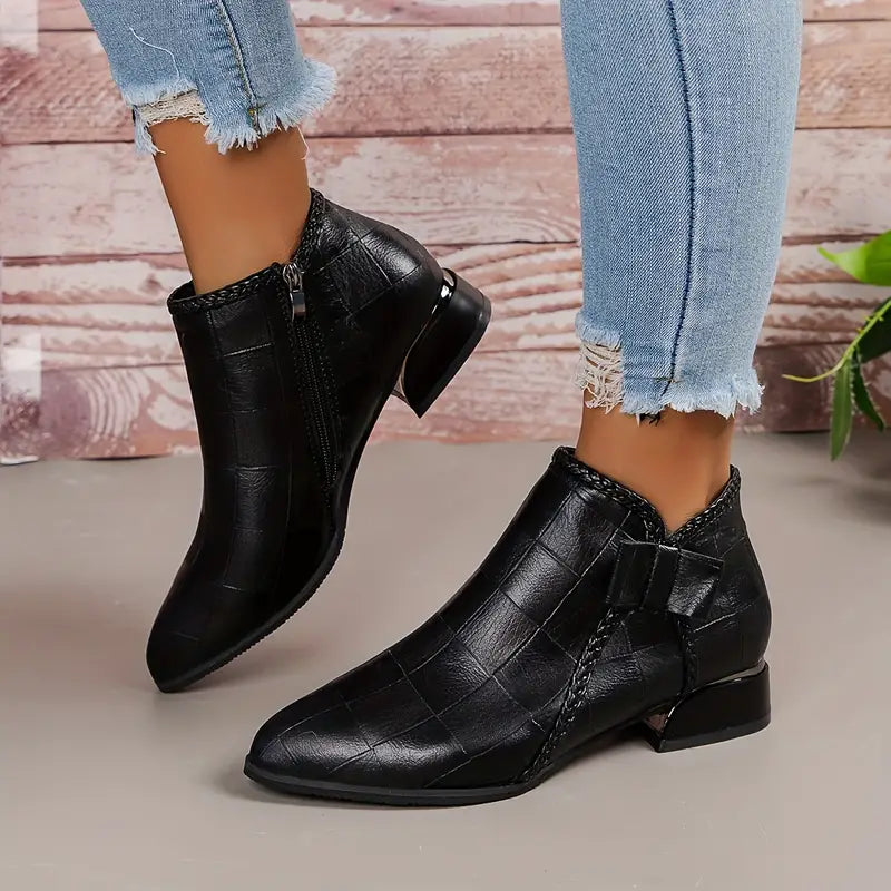 Botines Mujer Tacón Bajo Comodos