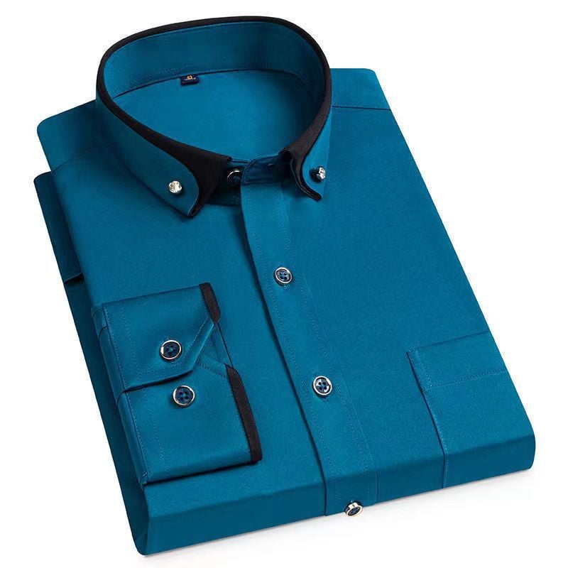 Camisa Hombre Algodón Cuello Clásico Ajuste Regular