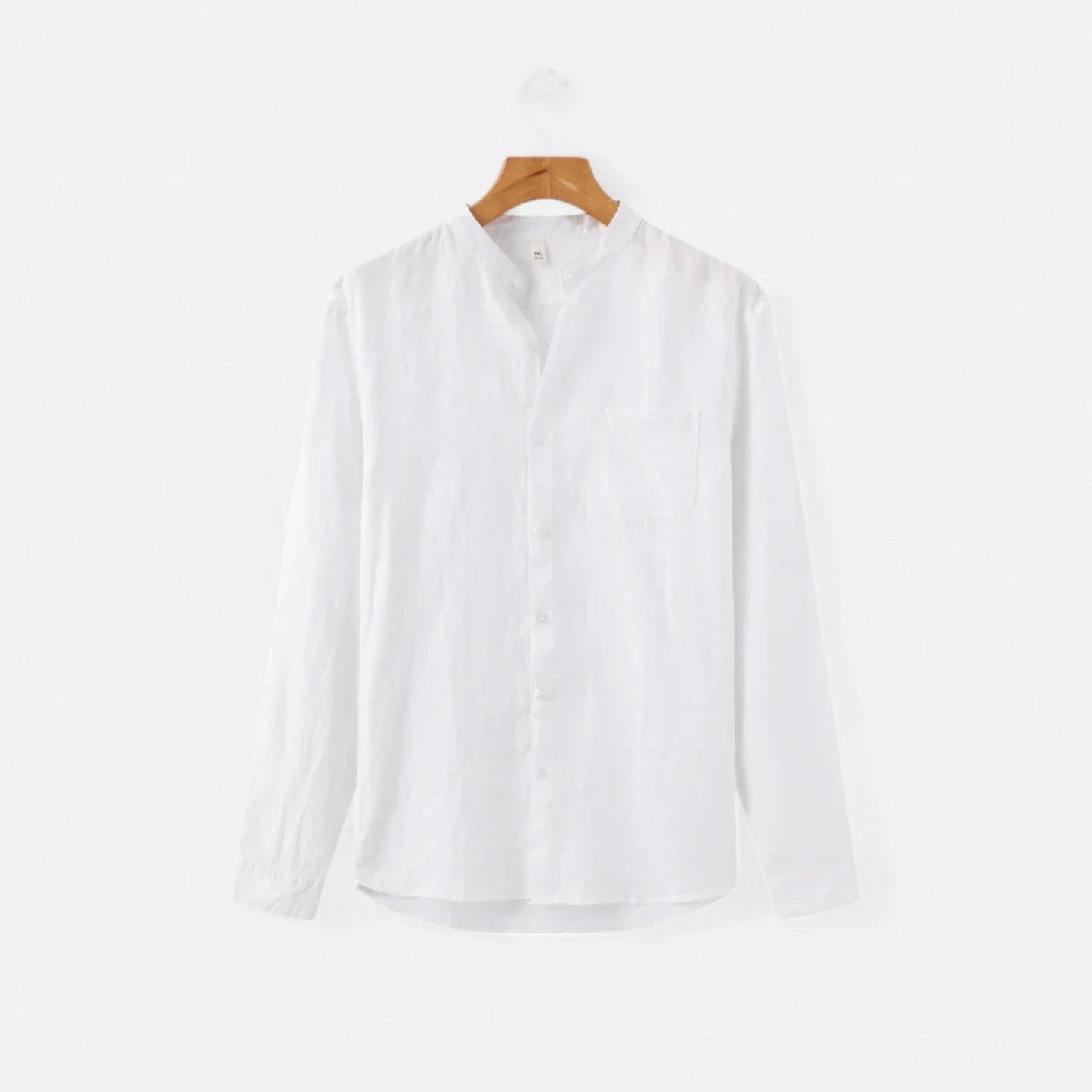 Camisa Hombre de Lino Manga Larga Ajuste Clásico
