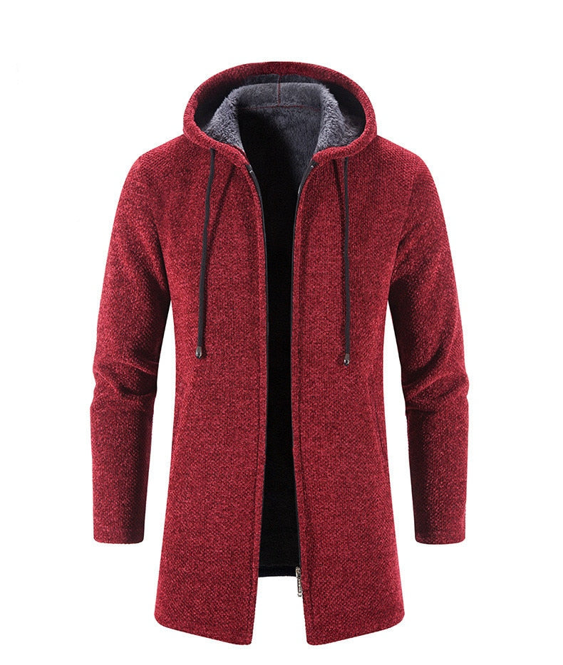 Chaqueta hombre con forro polar y capucha ajustada