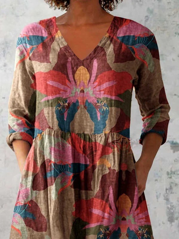 Blusa Mujer Cuello en V Manga Larga