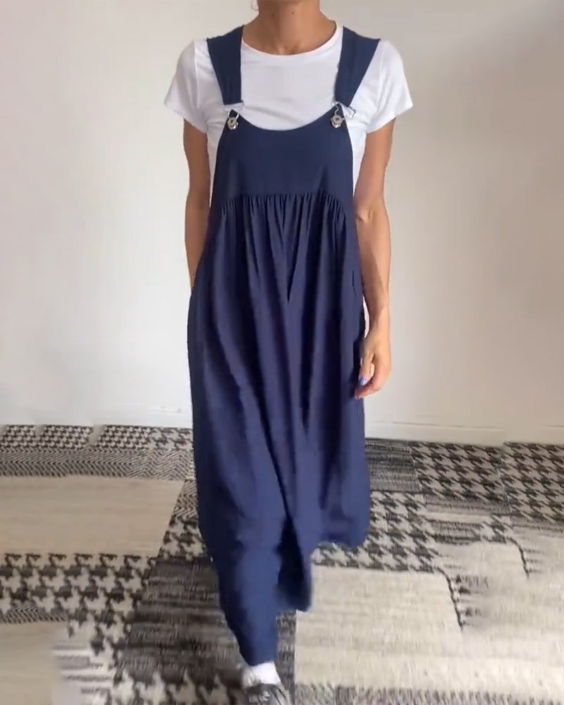 Vestido Mujer Ligero Fluido Detalles Modernos Ajuste Suelto