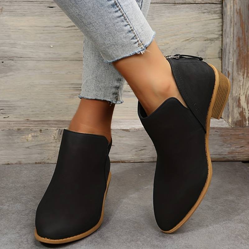 Botines Mujer de Piel Ajuste Otoño