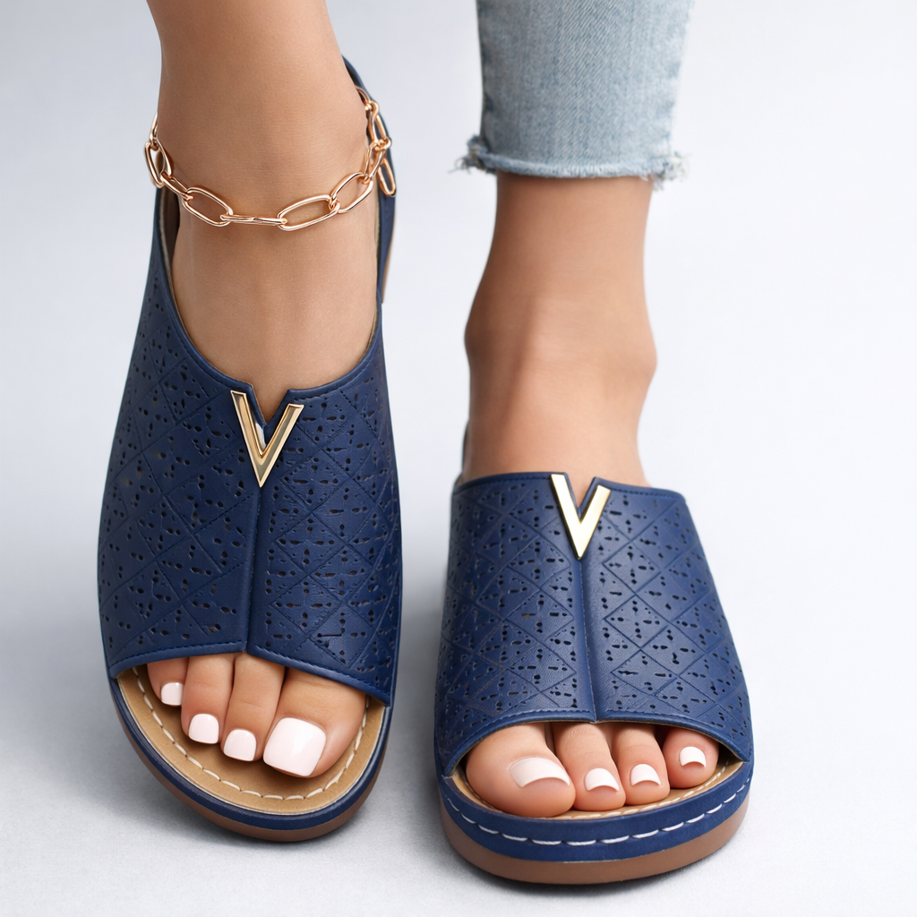 Sandalias Mujer de Cuero Diseño Elegante Ajuste Cómodo