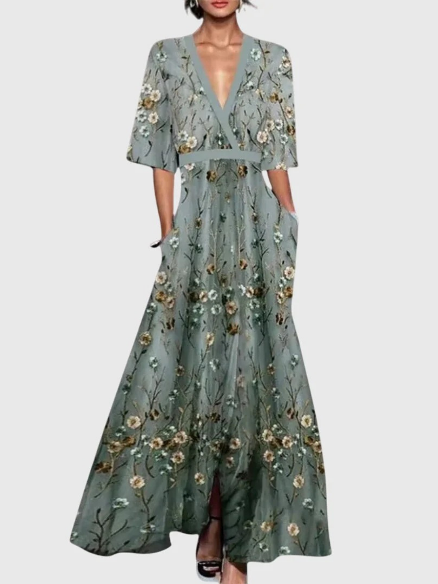 Vestido Mujer Elegante Primavera Corte Ajustado