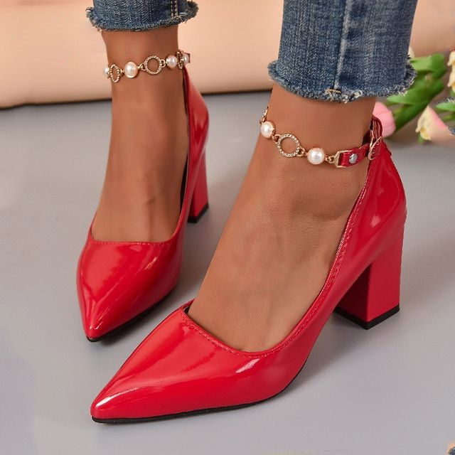 Zapatos Tacón Grueso Mujer Comodos Ajuste Confortable