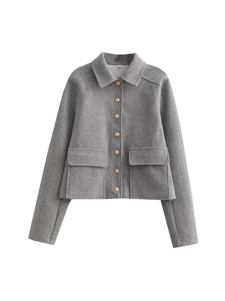 Abrigo Mujer de Piel Sintética Estilo Elegante