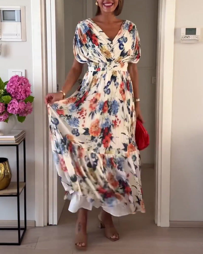 Vestido Mujer Floral Elegante Ajuste Clásico