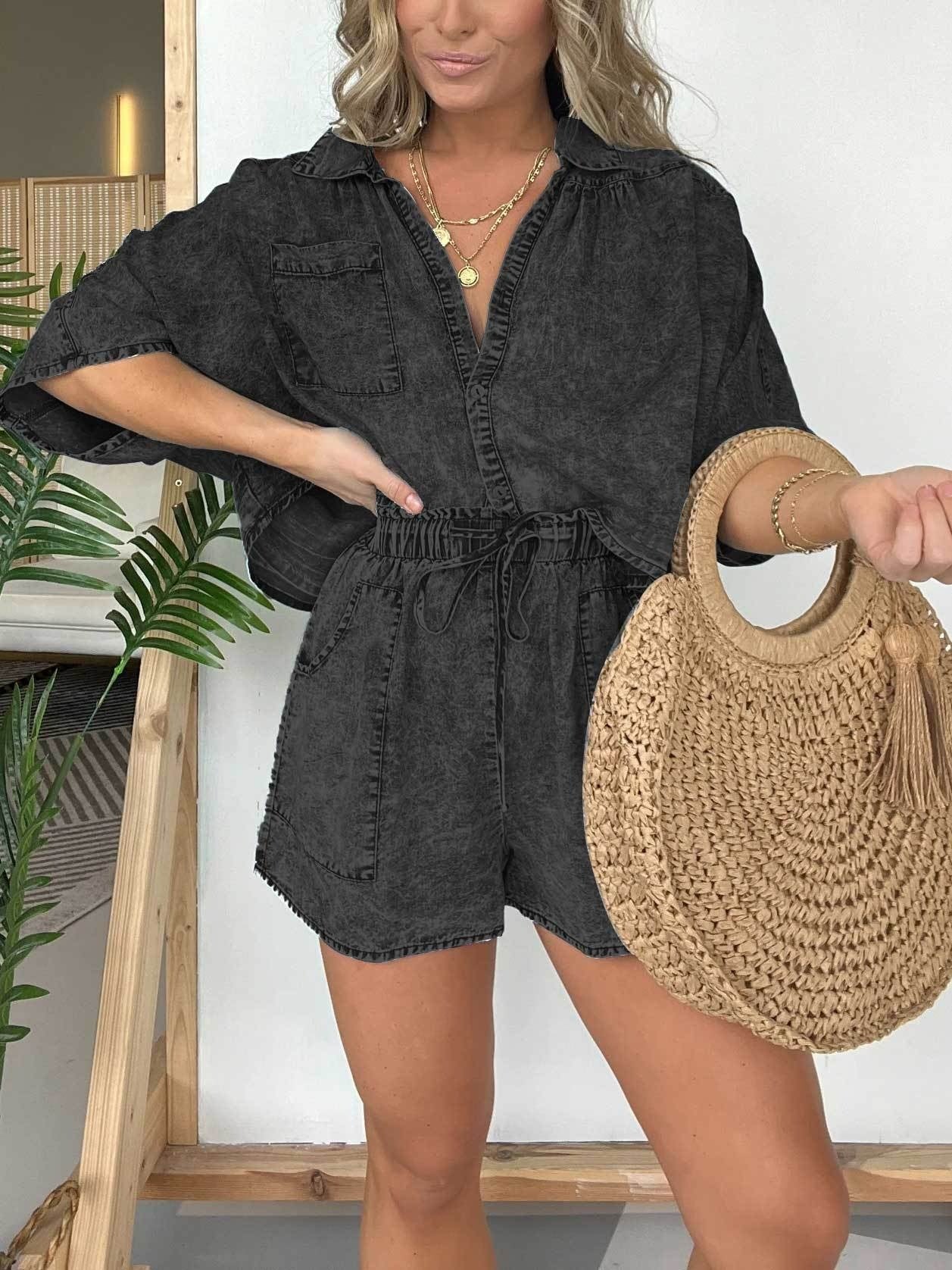 Conjunto Mujer Oversize y Pantalón Elástico Algodón