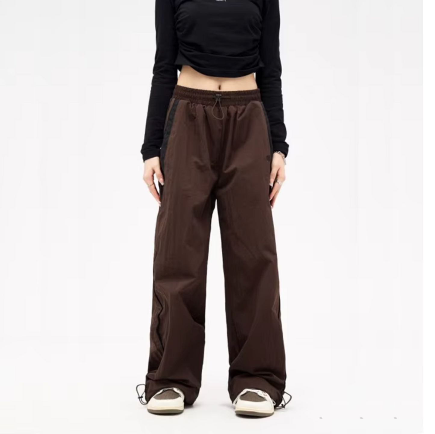 Pantalón Jogging Mujer de Algodón Pierna Ancha