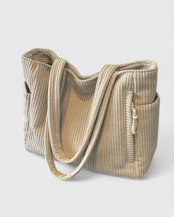 Bolso Tote Mujer Acanalado Asa Hombro