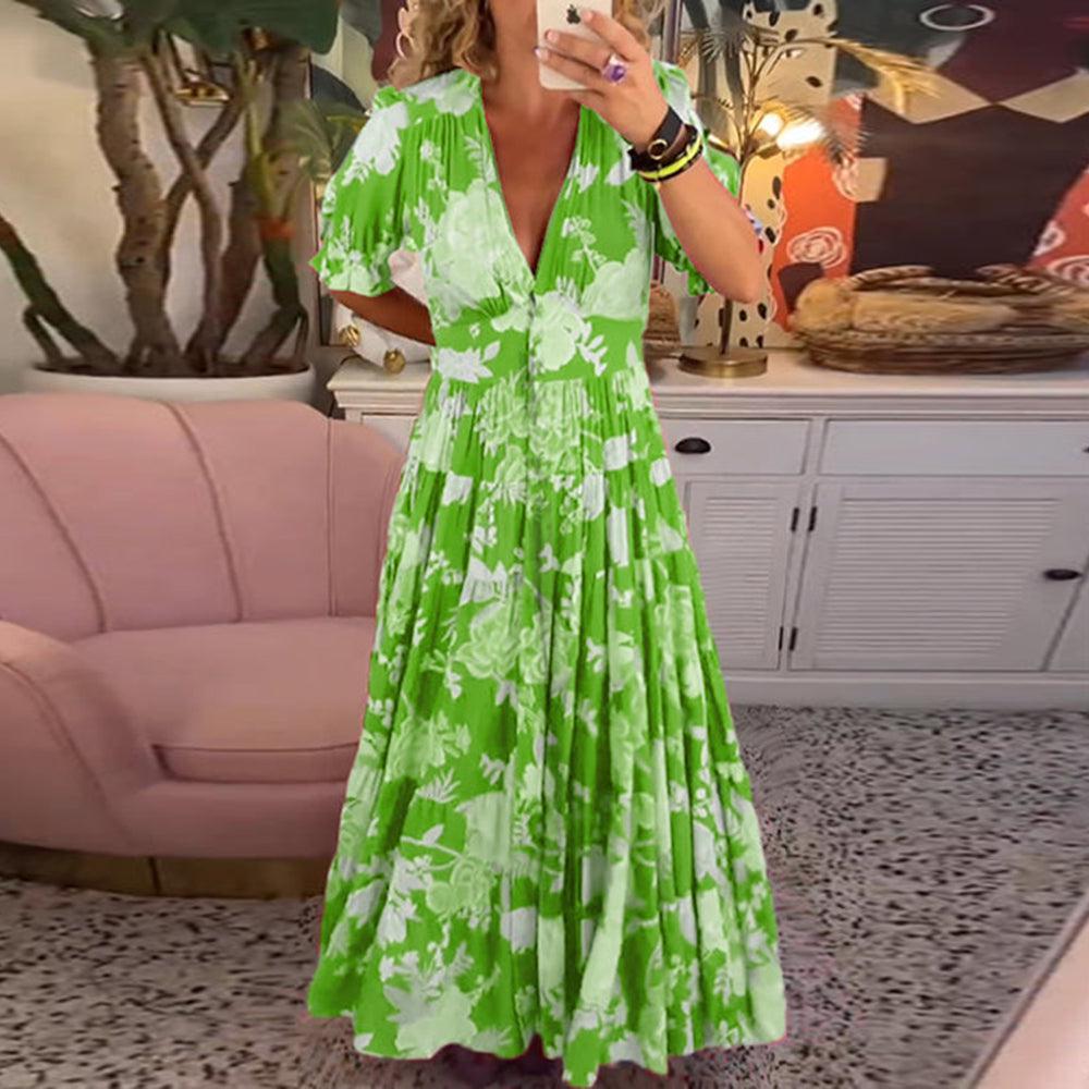 Vestido Mujer Floral Ligero Elegante Verano Fiesta