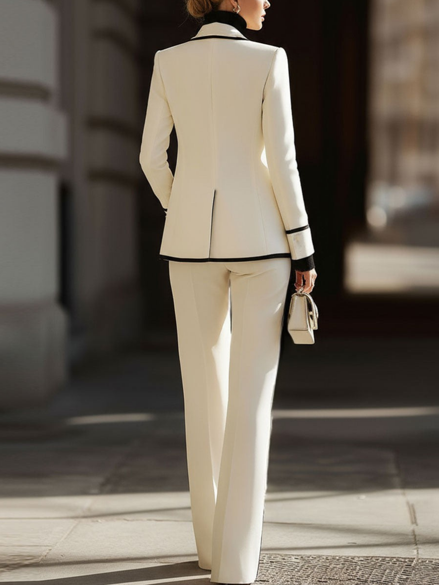 Conjunto Mujer con Blazer Cruzado Elegante