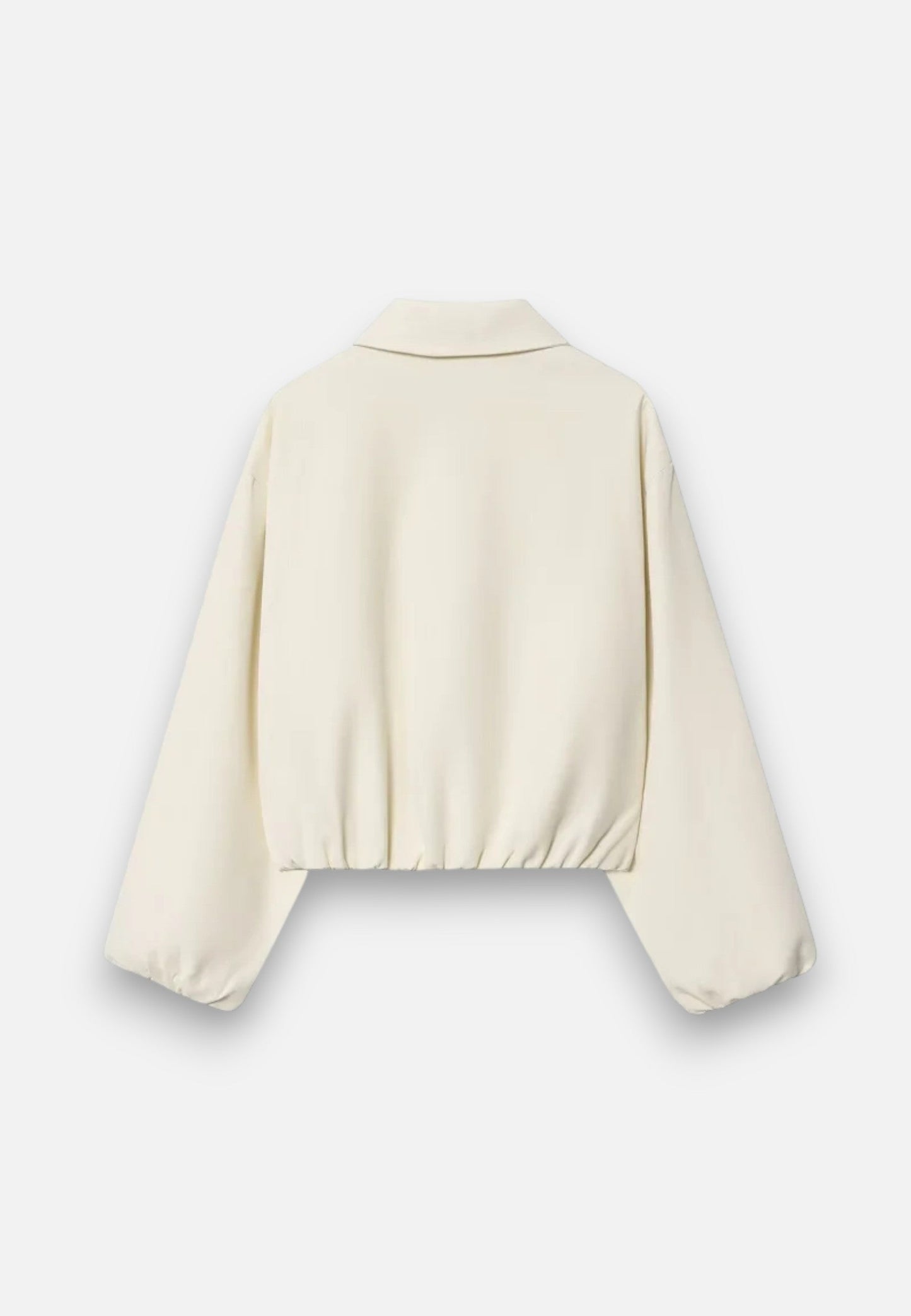 Chaqueta Bomber Mujer Corta Cremallera Cuello Solapa