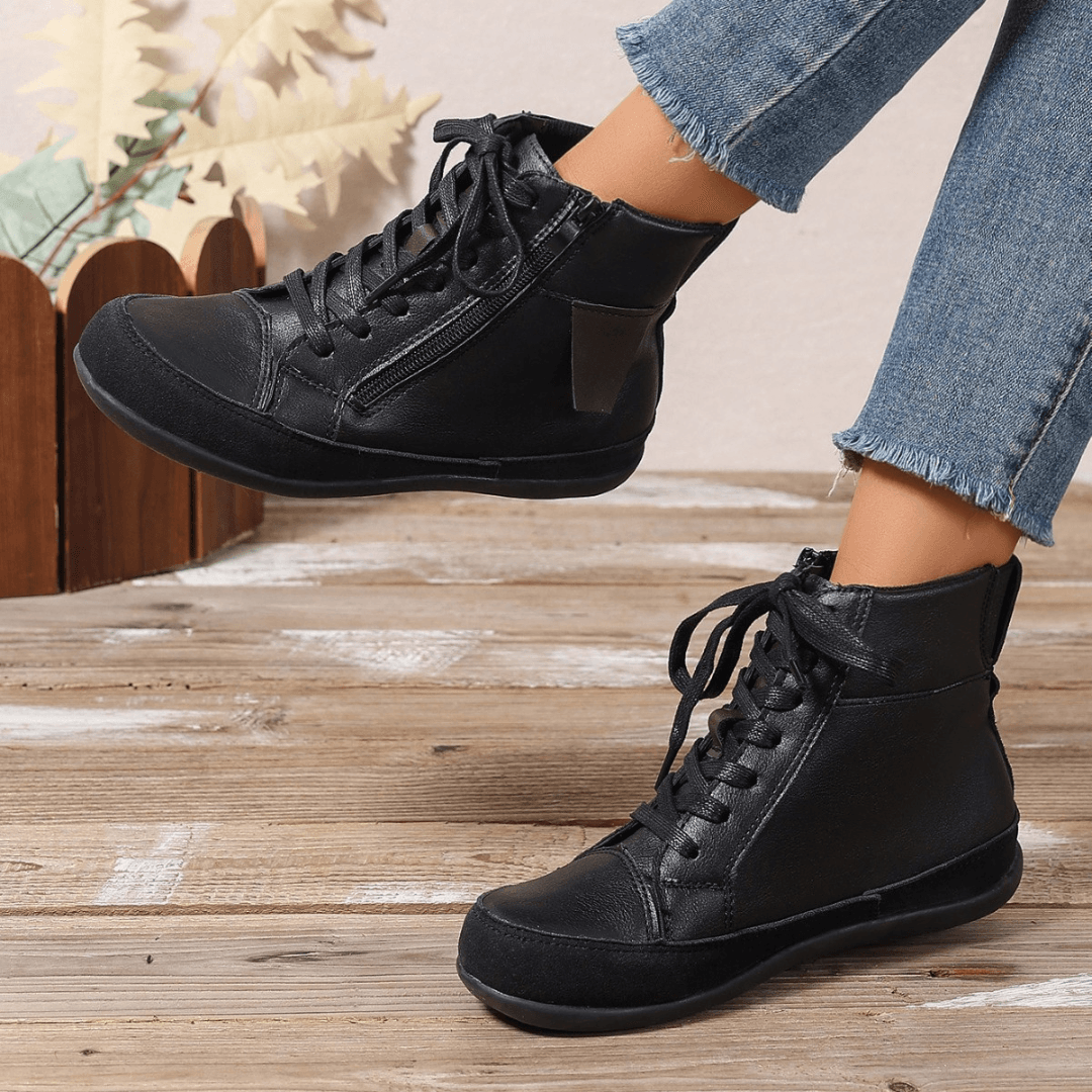 Botas altas mujer con cremallera y plantilla cómoda