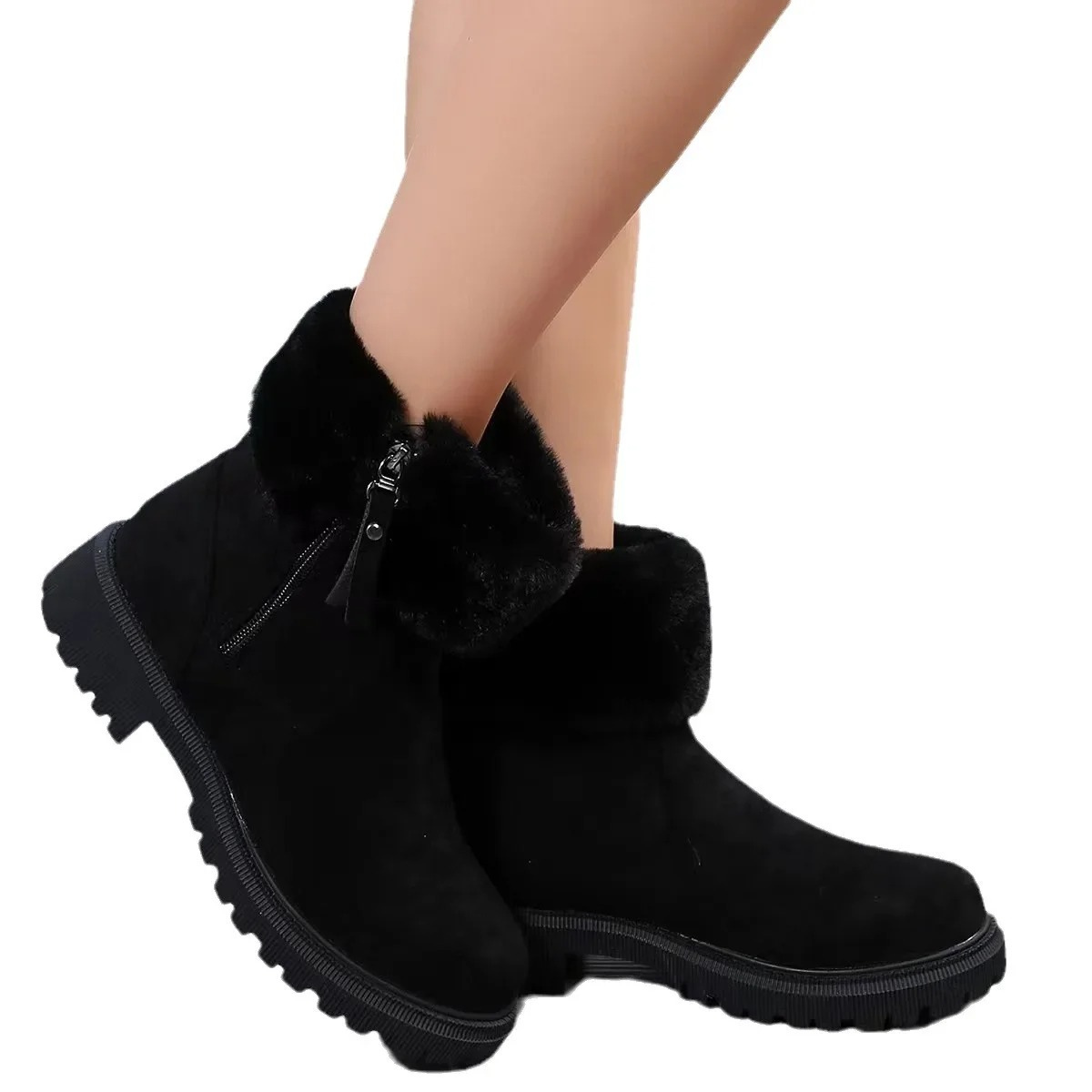 Botas invierno Mujer forradas puntera redonda impermeables