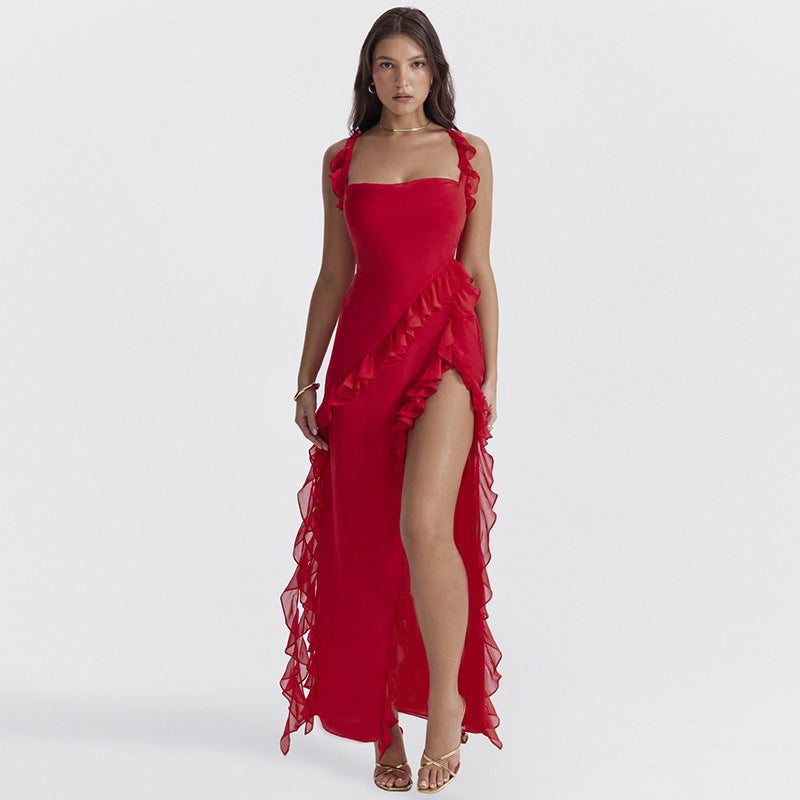 Vestido Mujer Invitada Boda Verano Asimétrico Tirantes