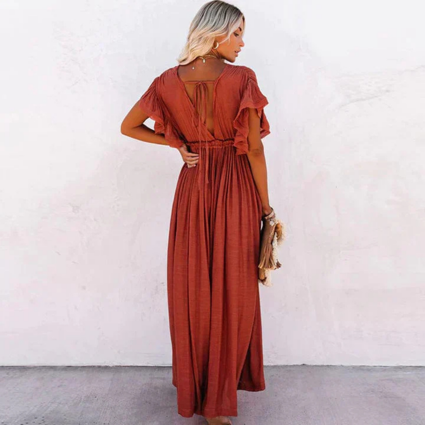Vestido largo mujer ligero fluido verano