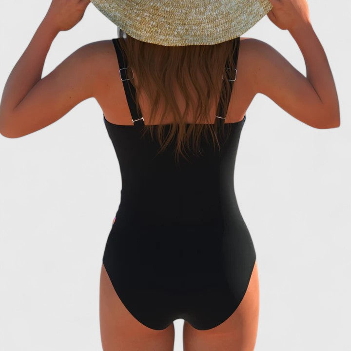 Bañador Mujer Una Pieza Cruzado Fruncido Cordón Moldeador