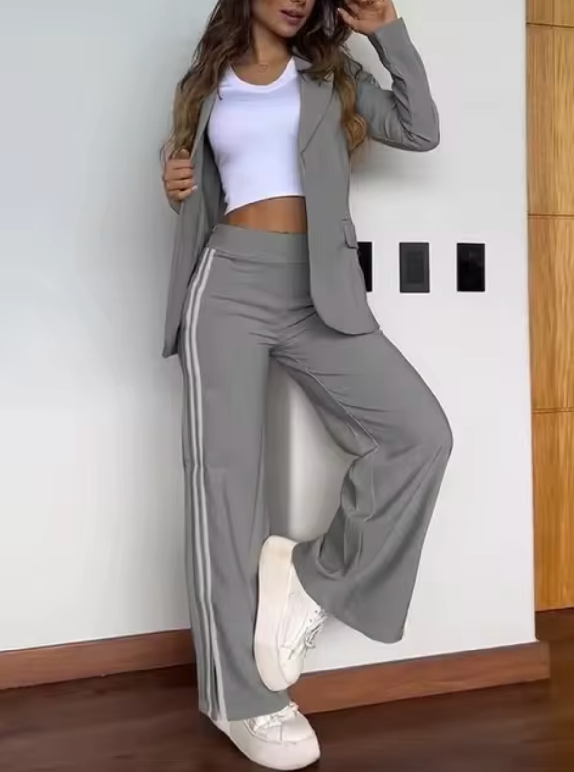 Conjunto Mujer Blazer y Pantalón Elegante Ajustado