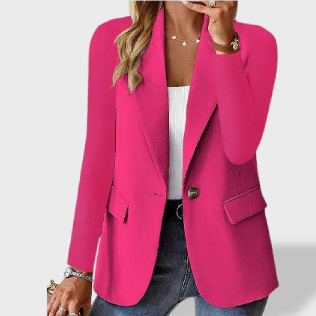 Blazer Mujer de Un Solo Botón Corte Clásico