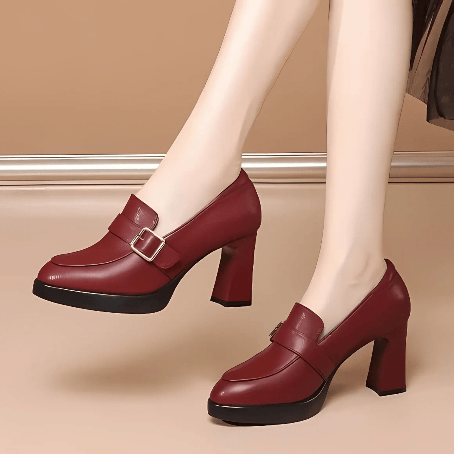 Zapatos Tacón Mujer Puntera Fina Acabado Elegante
