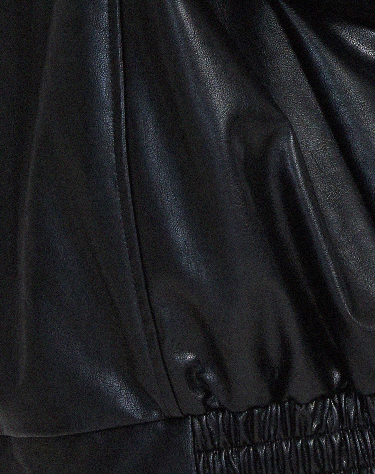 Chaqueta bomber mujer de cuero sintético cuello y cremallera