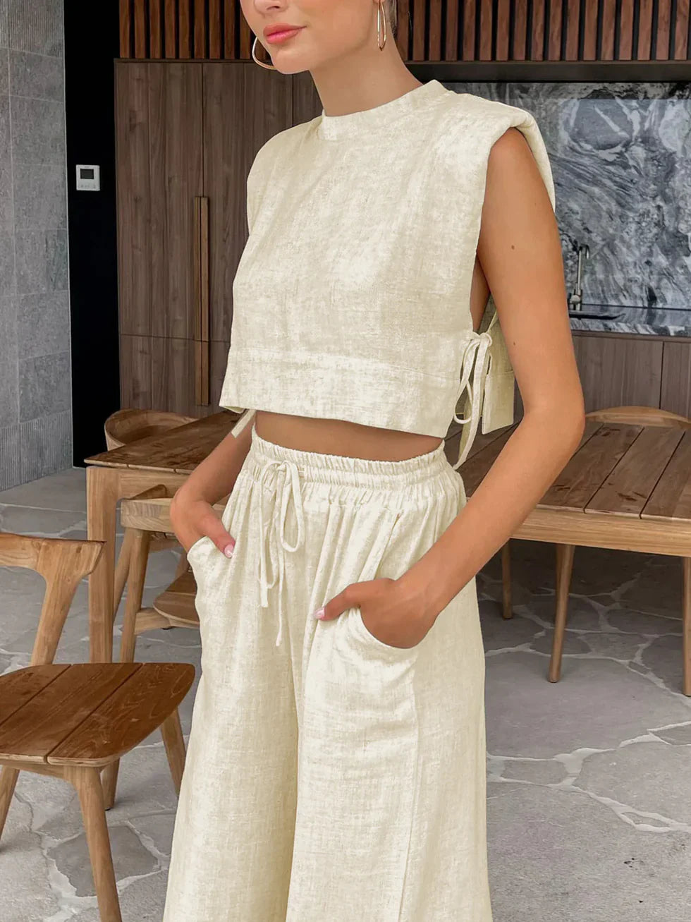 Conjunto Mujer de Lino Dos Piezas Casual