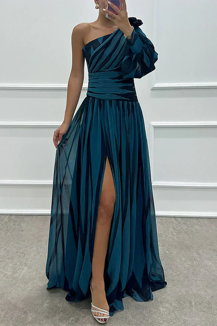 Vestido Maxi Mujer Un Hombro Estilo Ajustado