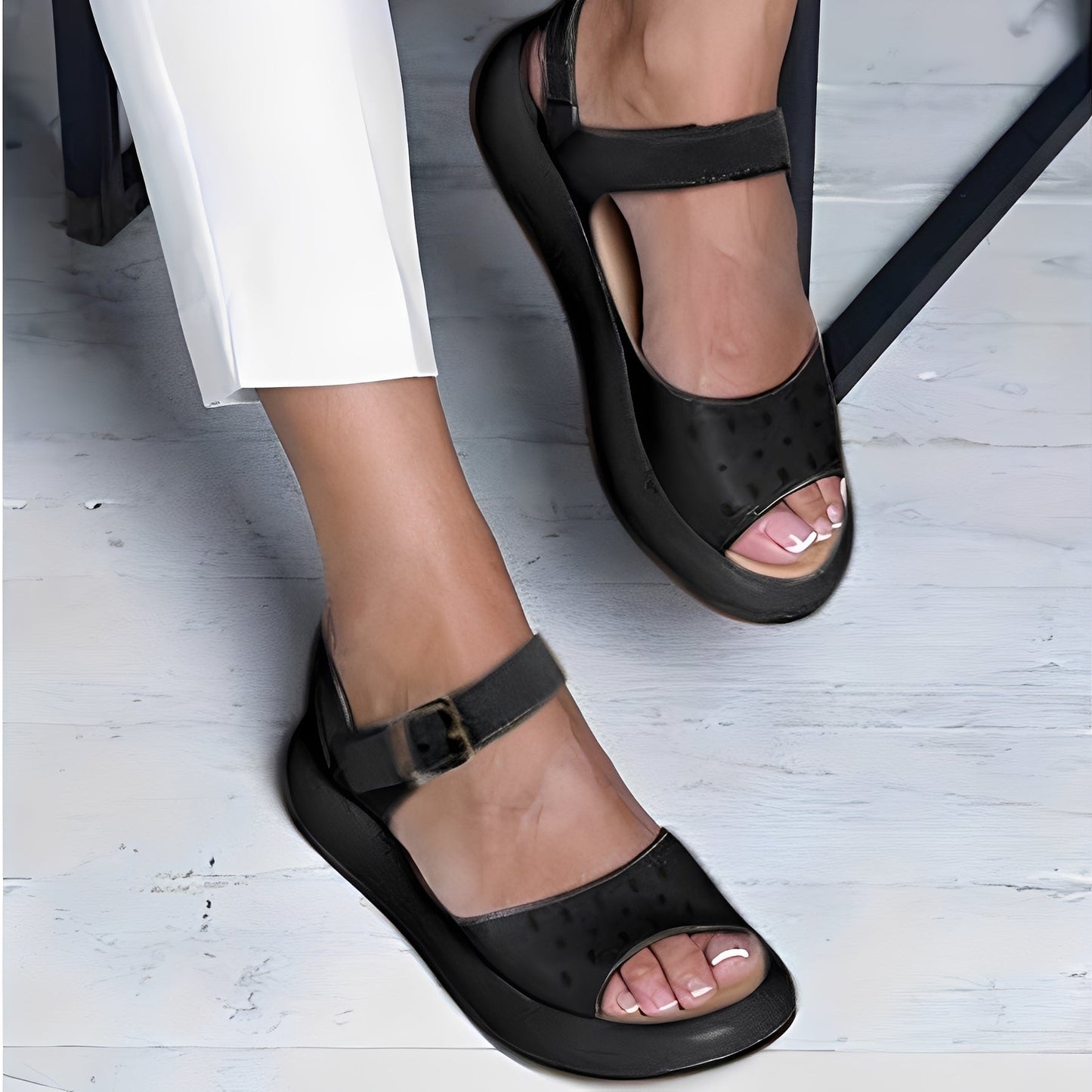 Sandalias Mujer Suela Plana Diseño Abierto