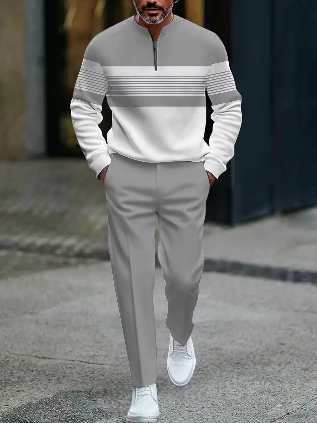 Conjunto Hombre Jersey Estampado y Pantalón Valerina Milano