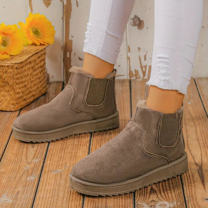 Botines Mujer Sintético con Forro de Borrego Ajuste Clásico