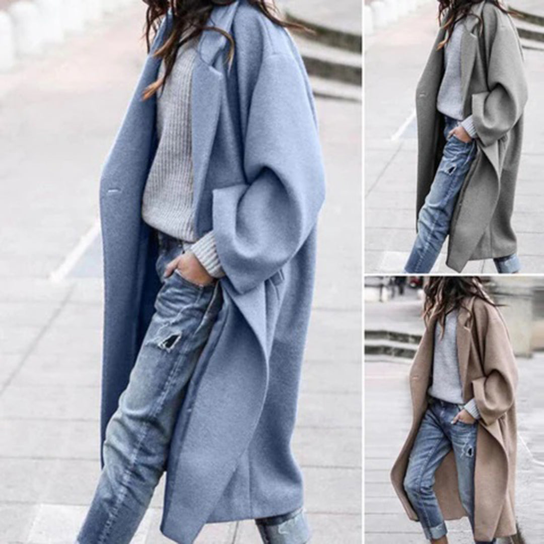 Abrigo Invierno Mujer de Lana Ajuste Clásico