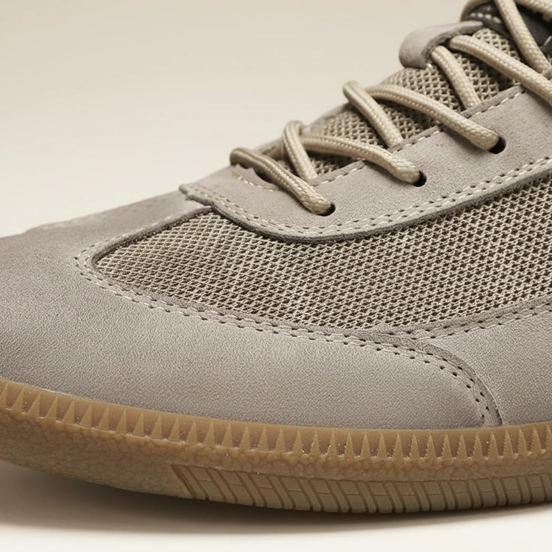 Zapatillas Casual Hombre Malla Ante Cordones Suela Goma