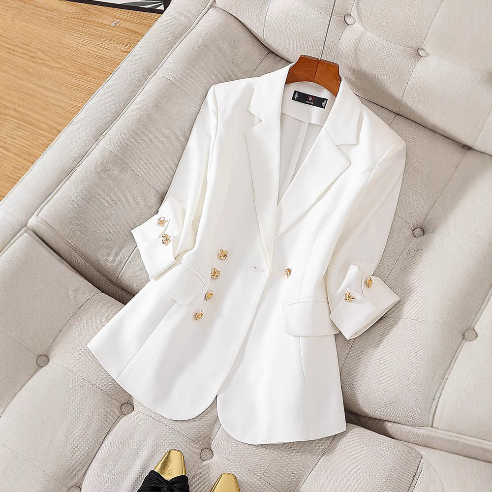 Blazer Mujer de Tejido Estructurado Corte Versátil