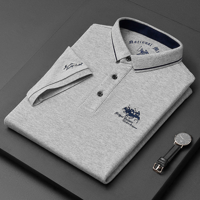 Polo Hombre Algodón Bordado Ajuste Clásico