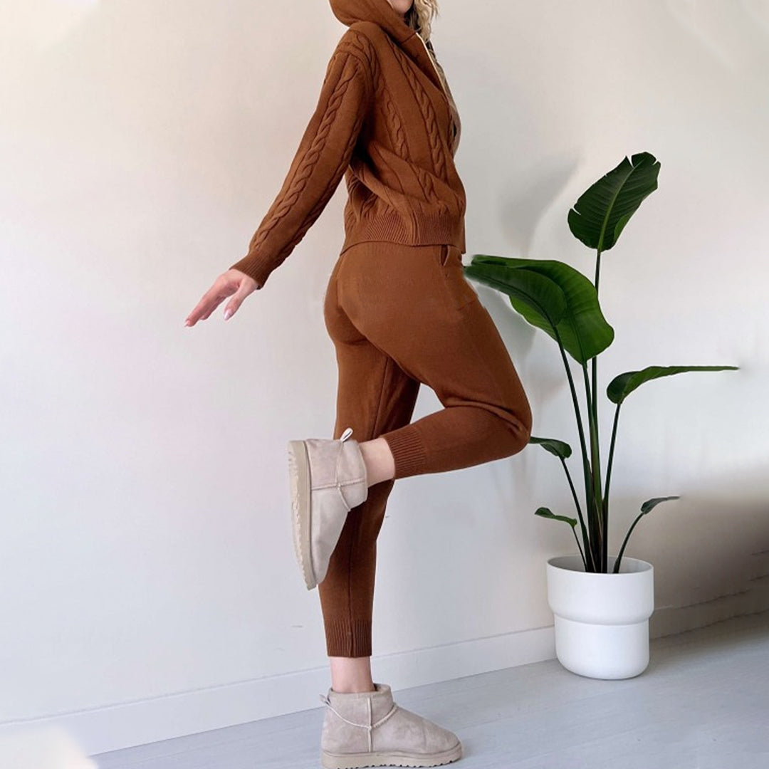 Conjunto Mujer Chaqueta y Pantalón Casual de Pana