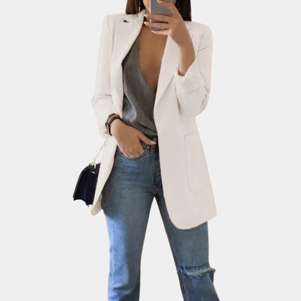 Blazer Mujer Casual con Encaje Ajuste Regular