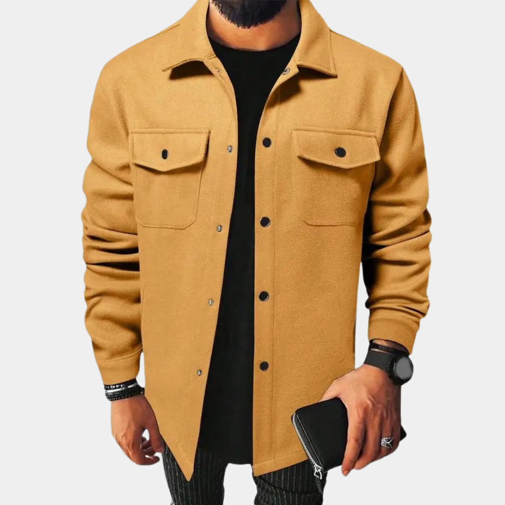 Chaqueta Hombre de Algodón Abotonada Primavera