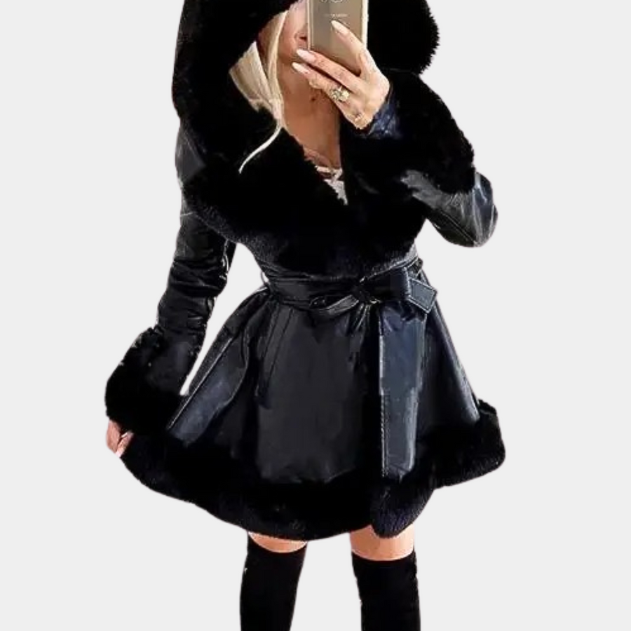 Chaqueta Mujer con Capucha Diseño Elegante