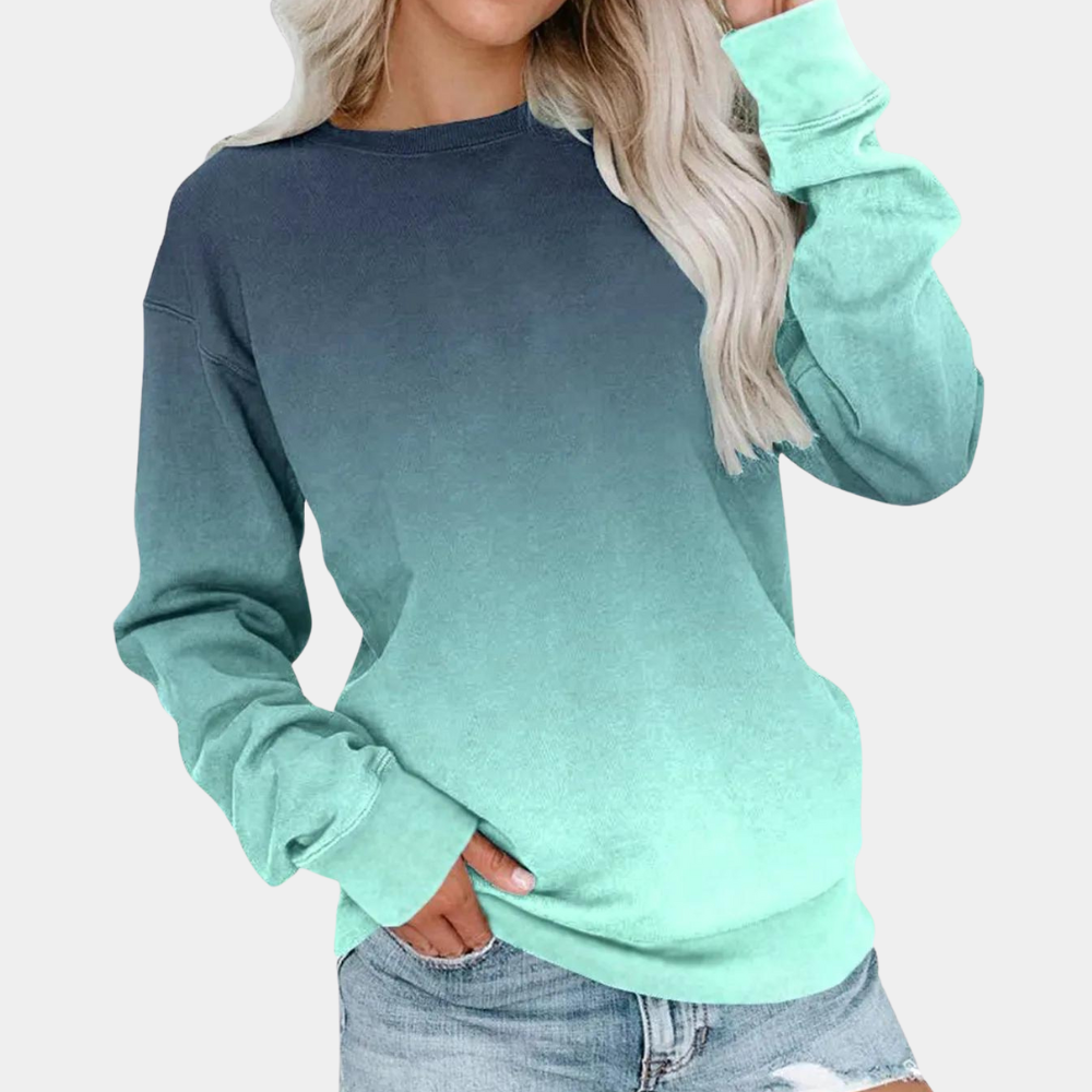 Sudadera Mujer Casual Manga Larga Degradada
