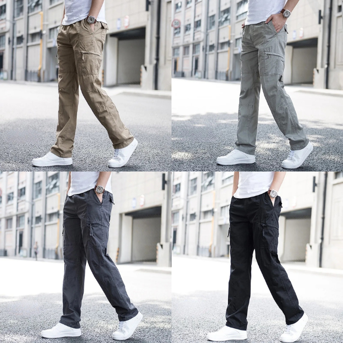Pantalones cargo hombre Algodón Comodos Ajuste Regular