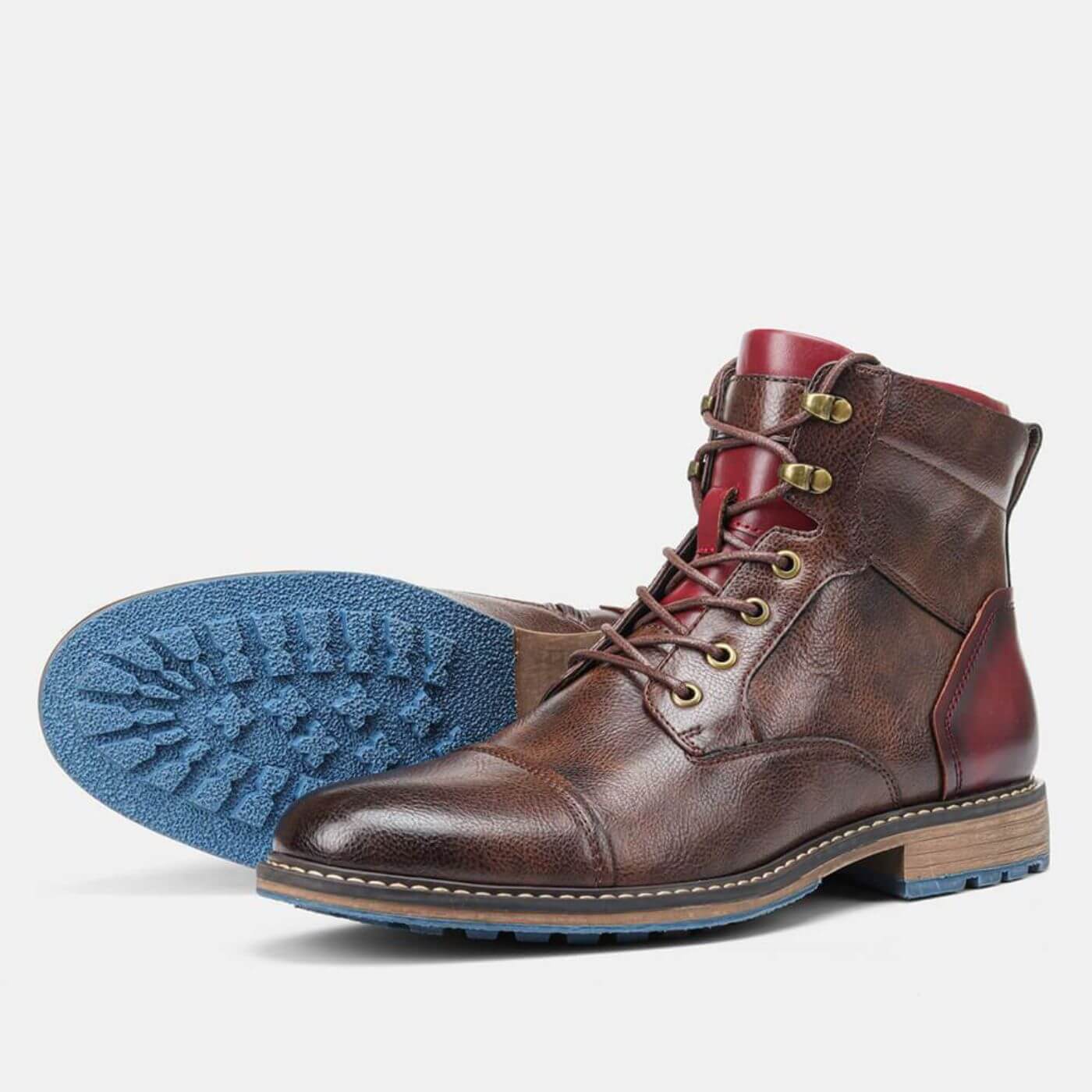 Botas hombre de cuero con cordones botines formales cómodos