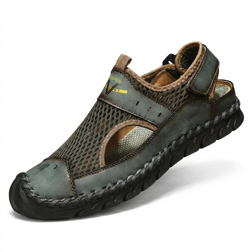 Sandalias Cerradas Hombre Diseño Calado Puntera Reforzada Outdoor