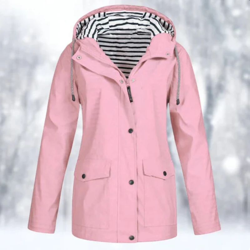 Chaqueta Mujer Impermeable Diseño Clasico Ajuste Regular