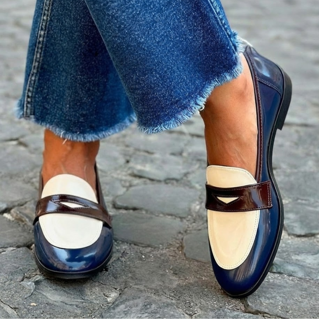 Mocasines Hombre de Piel con Detalle a Contraste