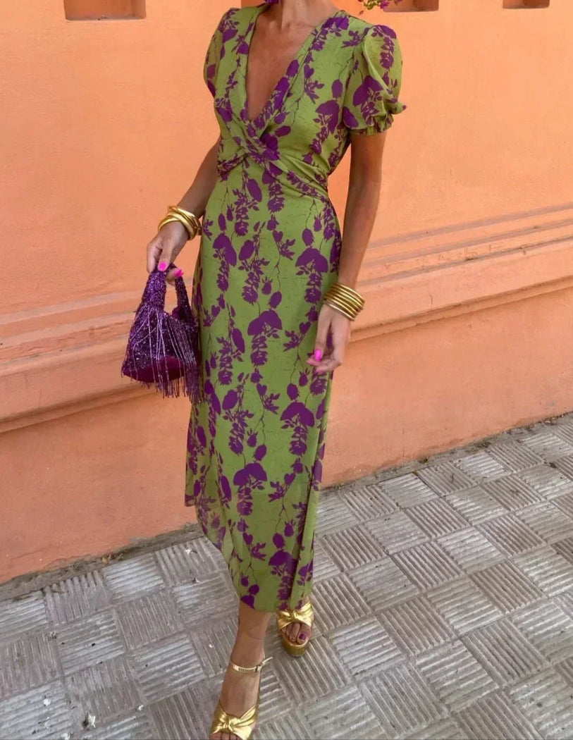 Vestido verano mujer elegante corte recto