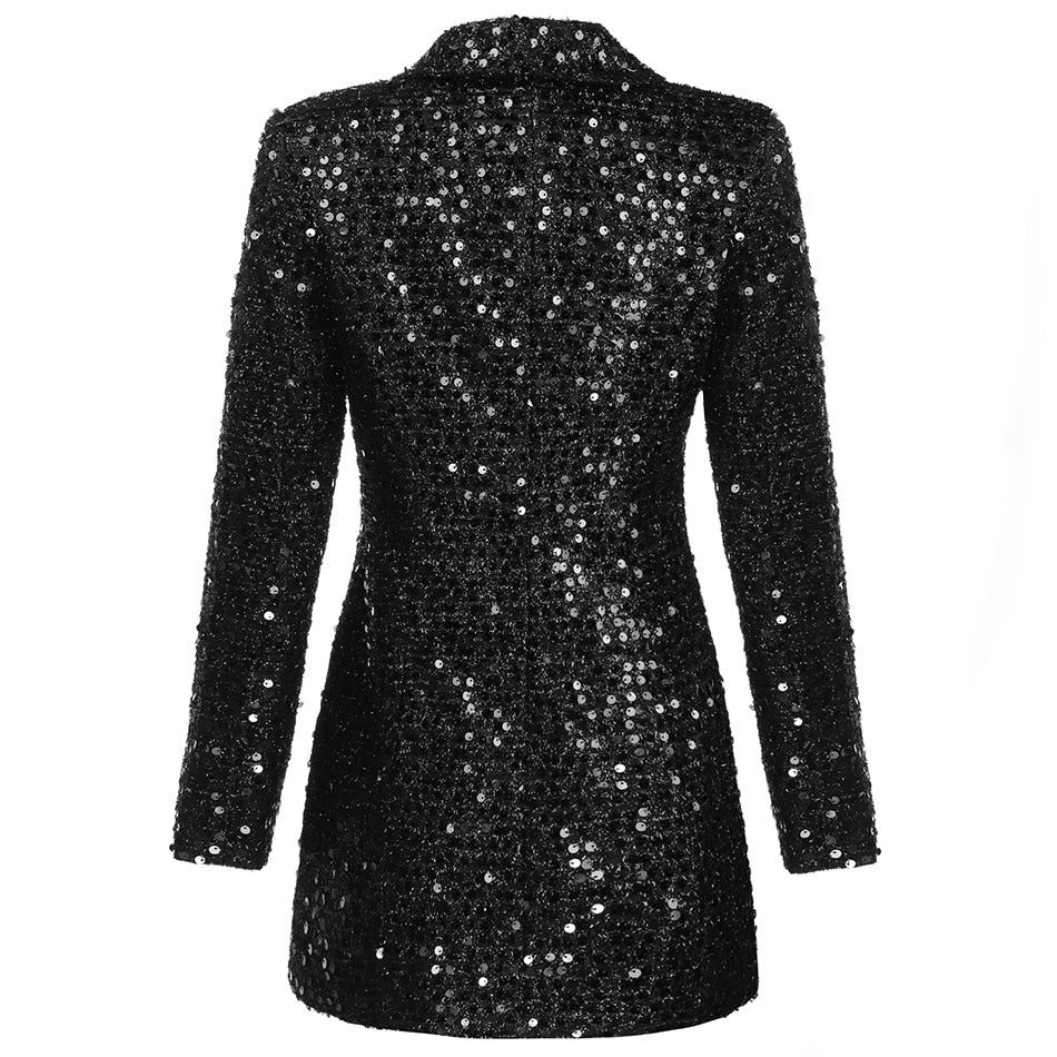 Vestido Blazer Mujer con Brillo Corte Moderno