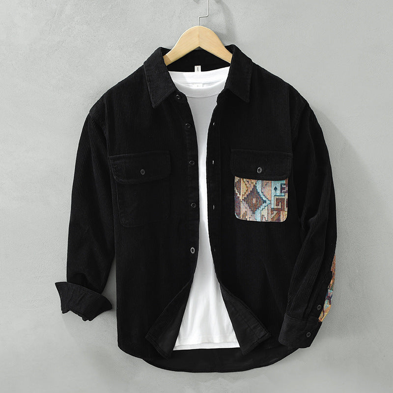 Camisa Hombre de Pana con Cierre de Botones