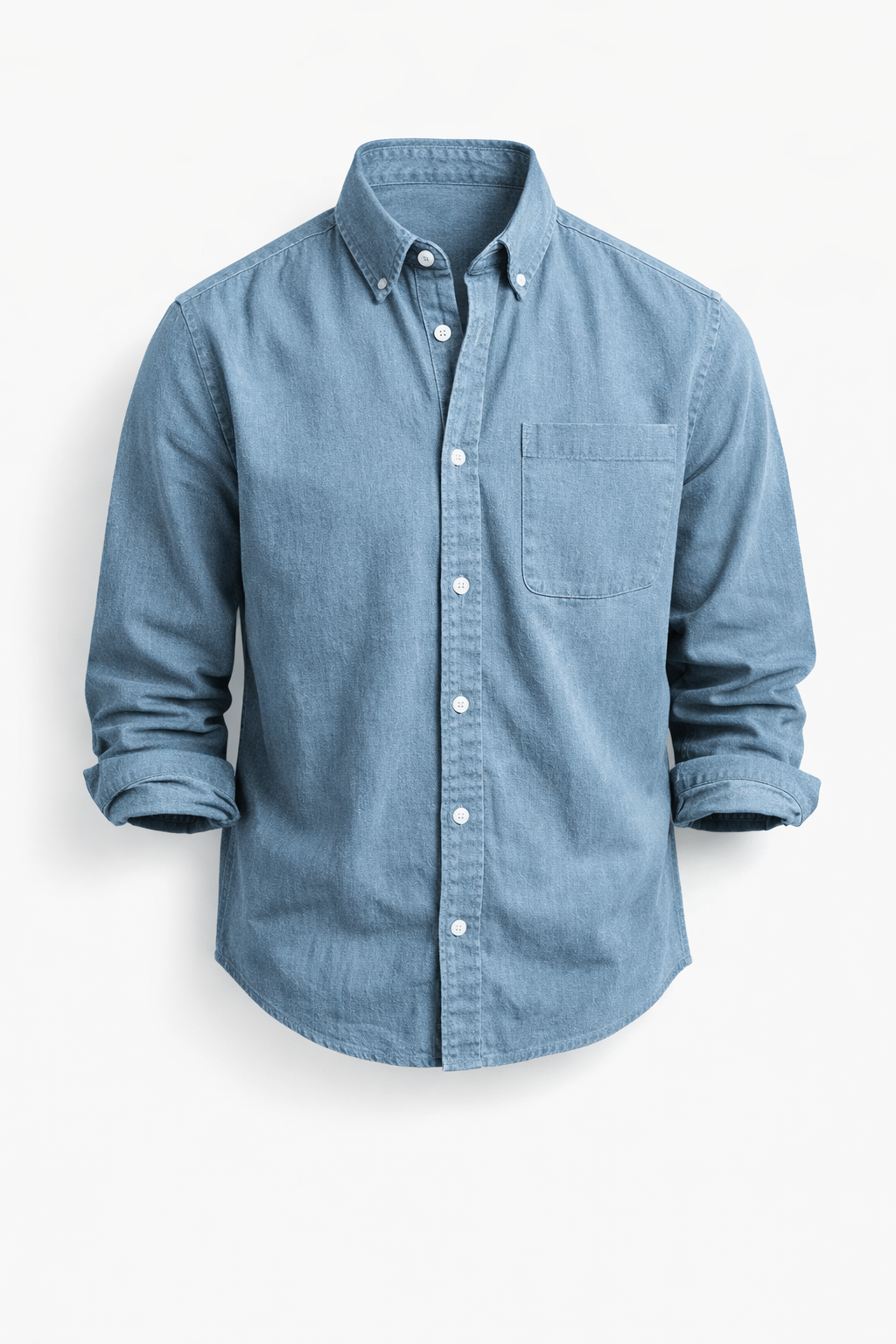 Camisa hombre de lino botones manga larga elegante